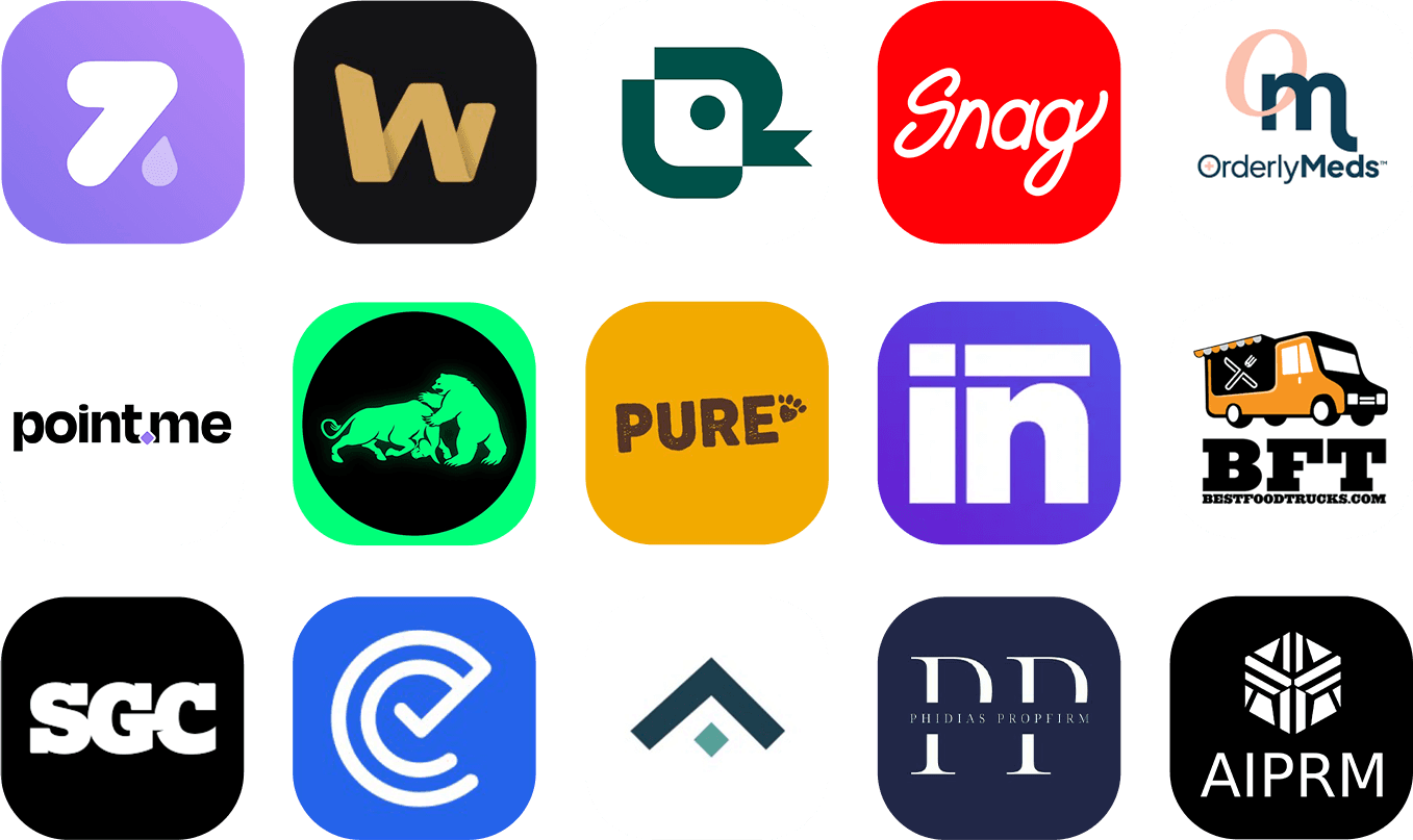 Grid of client logos